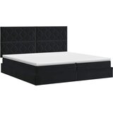  Podesivi krevet s madracem Crna 200 x 200 cm Baršun | shoptok.hr