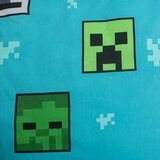 Jerry Fabrics Zelena/modra enojna bombažna otroška posteljnina 140x200 cm Minecraft "Mobs Here" – | Shoptok.si