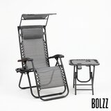 BOLZZ podesiva baštenska fotelja sa tendom gray Cene
