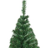 vidaXL Umjetno božićno drvce Zelena 210 cm PVC i Čelik i Plastika | shoptok.hr