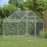 vidaXL Kavez za piliće Srebrno 200x170x177cm Cinkani čelik | shoptok.hr