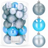  Set Božićnih kuglica svijetloplave boje, 30 komada | shoptok.hr