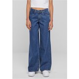 Urban Classics Women's Mid Waist Wide Jeans Blue Cijene
