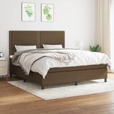  The Living Store Box spring postelja z vzmetnico temno rjava 180x200 cm blago - Box Spring Postelja, (21501682) Cene