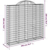  Lučne gabionske košare 6 kom 200x50x180/200cm pocinčano željezo | shoptok.hr