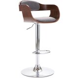  Barski stolček vezan les in sivo blago, (20817364) | Shoptok.si