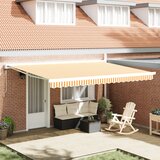 vidaXL Automatska uvlačna tenda narančasta i bijela 450x300 cm Cijene