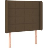  Uzglavlje s ušima tamnosmeđe 103x16x118/128 cm od tkanine | shoptok.hr