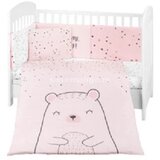 Vrabac Posteljina sa ogradicom Bear with Me KKB60117, 6 komada, Roze Cene
