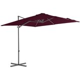  Konzolni vrtni suncobran s čeličnim stupom 250 x 250 cm bordo | Eponuda.ba