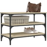 Klupa za cipele boja hrasta 70x38,5x49 cm od konstruiranog drva | shoptok.hr