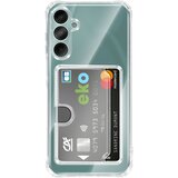 AVIZAR Etui za Galaxy A16 z vgrajenim držalom za kartice in okrepljeni kotički, Prozorna, (5000275158) | Shoptok.si