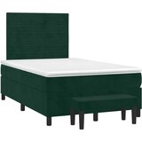 box spring s madracem tamnozeleni 120x190 cm baršunasti | shoptok.hr