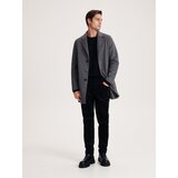 Reserved enoreden plašč z mešanico volne - siva | Shoptok.si