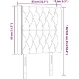  Posteljno vzglavje svetlo sivo 83x16x118/128 cm žamet, (20793125) | Shoptok.si