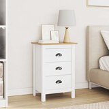  Nočna omarica HILL Bela in medena rjava 46 x 35 x 65 cm, (5000209417) | Shoptok.si