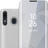 Cadorabo Ohišje, združljiv s Samsungom v Agate Silver - Clear View Zrcalo Zaščitni pokrov s funkcijo stojala 360 stopinj zaščita, (20571071) | Shoptok.si