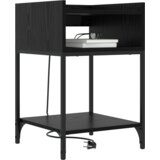vidaXL Nočne omarice 2 pcs Črni hrast 40 x 40 x 61 cm Konstruiran les | Shoptok.si