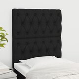  Uzglavlja 2 kom crna 80x7x78/88 cm od tkanine | shoptok.hr