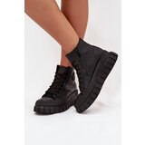 Boto Insulated High Women's Sneakers On Platform Zipper Black Sarira | shoptok.hr