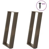  Noge za konzolni stol u obliku slova U, 2 kom, prirodni čelik, 28 x (72-73) cm, čelik | shoptok.hr