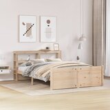 Maison Chic Posteljni okvir - Dvoposteljna postelja - Zakonska postelja z vzglavjem 150x200 cm trdna borovina, (21692541) | Shoptok.si
