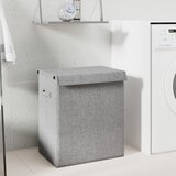 vidaXL Sklopiva košara za rublje siva 51x34 5x59 5 cm umjetno platno | shoptok.hr