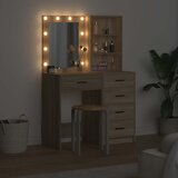  Toaletni stol 2 pcs Smeđa 50 x 41 x 135 cm Konstruirano drvo | shoptok.hr