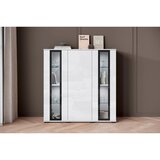 Livetastic Visoka Komoda Caro, Bela, Visoki Sijaj | Shoptok.si
