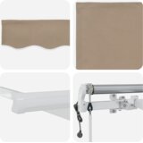 vidaXL Automatska Uvlačiva Tenda Bež 450x300 cm, Zamjenski Materijal za Tendu 4.5x3 m Bež | shoptok.hr