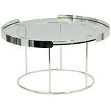 Schafer Schäfer okrugli stakleni stolić srebrni 30 cm Emi | shoptok.hr