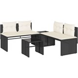 vidaXL 4-dijelni set vrtnih sofa od poliratana s jastucima crni | shoptok.hr