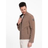 Ombre Men's BIKER jacket in structured fabric - light brown | Eponuda.ba