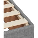 vidaXL Boxspring postelja z vzmetnico svetlo siva 120x190 cm blago | Shoptok.si