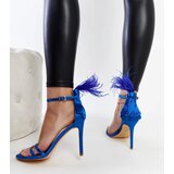 Gemre Blue sandals with feathers Adalgisio | Shoptok.si