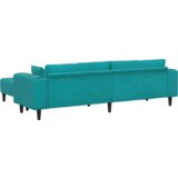  Baršunasta sofa s jastukom s jastukom 3 pcs Tirkizna 208 cm Baršun | shoptok.hr