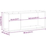 vidaXL TV omarica Črn hrast Inženirski les 80 x 24 x 32 cm | Shoptok.si