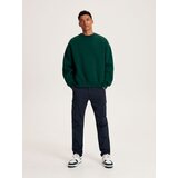 Reserved cargo hlače slim fit - mornarsko modra Cene
