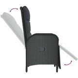  7-dijelni vrtni blagovaonski set s jastucima crni od poliratana | shoptok.hr