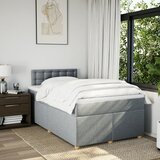  Krevet s oprugama i madrac svjetlosivi 120 x 200cm od tkanine | shoptok.hr