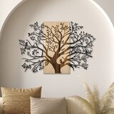 Wallxpert Sombra del Bosque -1 NaturalBlack Decorative Wooden Wall Accessory | Eponuda.com