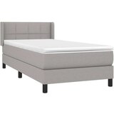  Box spring postelja z vzmetnico svetlo siv 100x200 cm blago, (20724689) | Shoptok.si