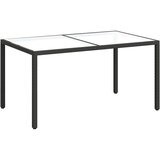  Vrtni stol 150x90x75 cm od kaljenog stakla i poliratana crni | Eponuda.com