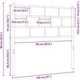  Metalno zamjensko uzglavlje crno 100 cm | shoptok.hr
