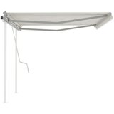  Tenda na ručno uvlačenje sa stupovima 4 x 3 m krem | shoptok.hr