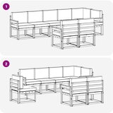  Set vanjskih sofa 8 kom. Bijela i antracit Poliester | shoptok.hr