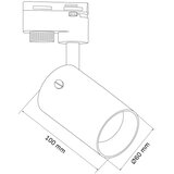  Reflektor za šinski sistem SMOKY 1xGU10/10W/230V, crne boje | Eponuda.com