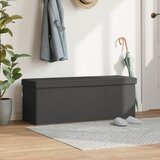  Klupa za pohranu sklopiva od umjetnog platna tamnosiva - Tamno siva 110 x 38 x 38 cm | shoptok.hr
