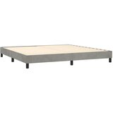 Krevet s oprugama i madracem svjetlosivi 200x200 cm baršunasti | shoptok.hr