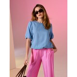Sinsay Bluzica s kratkim, balon rukavima od lyocella | shoptok.hr